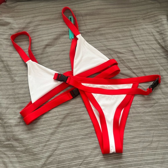 Buckle In Bikini - White/Combo - Picture 6 of 10